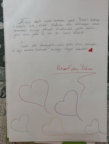 3. sayfanın el yazısı aslı